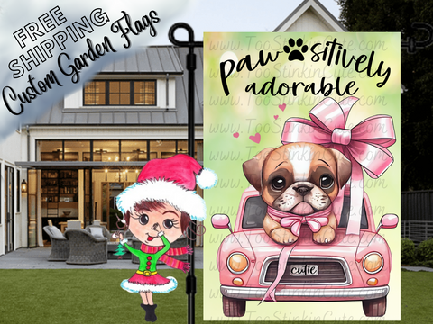 Custom Personalized Dog Garden Flag|Pet Garden Flag|Dog Driving Car|Funny Dog Flags|Dog Welcome Flag|Terrior Flag Dog|Custom Pet Garden Flag