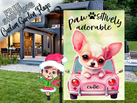 Custom Personalized Dog Garden Flag|Pet Garden Flag|Chihuahua Flag|Funny Dog Flags|Dog Welcome Flag|Pet Flag Dog|Custom Pet Garden Flag