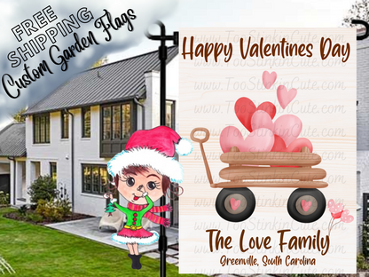 Personalized Valentine’s Day Garden Flag