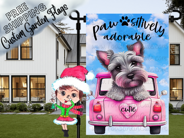 Custom Personalized Dog Garden Flag|Pet Garden Flag|Boston Terrier Dog Flags|Dog Welcome Flag|Garden Dog|Custom Pet Garden Flag