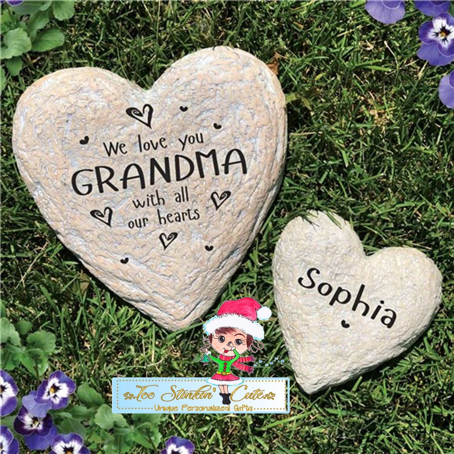 Family Heart Garden Stone
