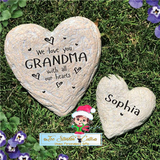 Family Heart Garden Stone