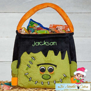 Personalized Halloween Trick or Treat Basket Frankenstein