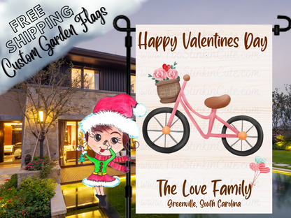 Personalized Valentine’s Day Garden Flag