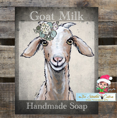 Goat Handmade Soap Tin Sign