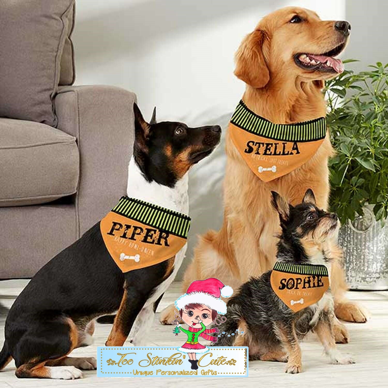Happy Howl-oween Personalized Halloween Dog Bandana