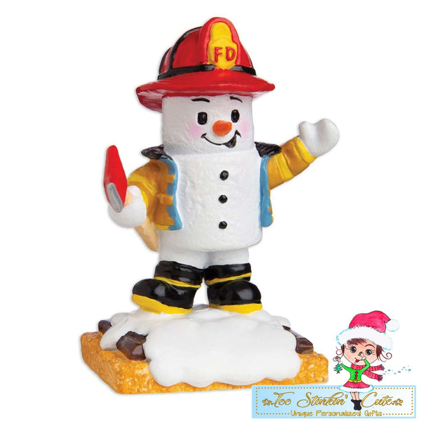 Marshmallow Fireman Personalized Christmas Ornament