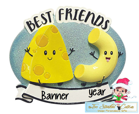 Macaroni and Cheese Best Friends Personalized Christmas Ornament