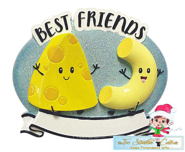 Macaroni and Cheese Best Friends Personalized Christmas Ornament