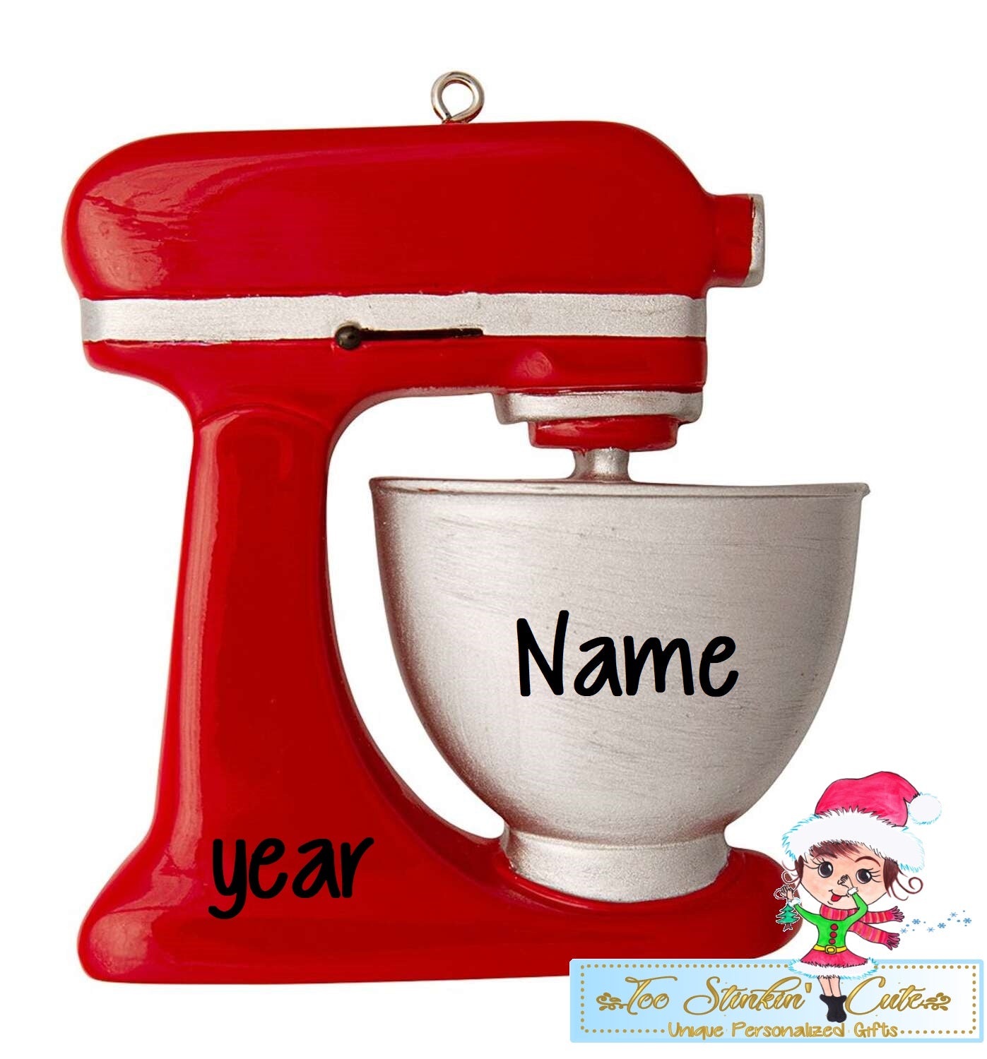 Baker Mixer Chef Personalized Christmas Ornament