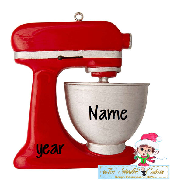 Baker Mixer Chef Personalized Christmas Ornament