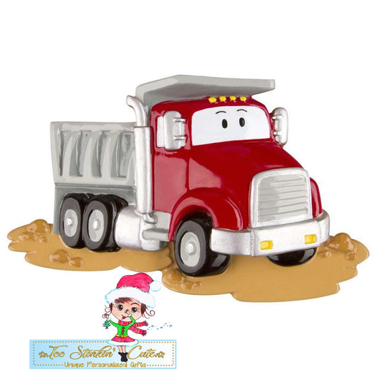 Dump Truck Personalized Christmas Ornament