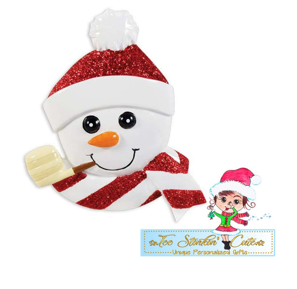 Personalized Christmas Ornament Snowman Face/Children Kids Single Individual + Free Shipping!