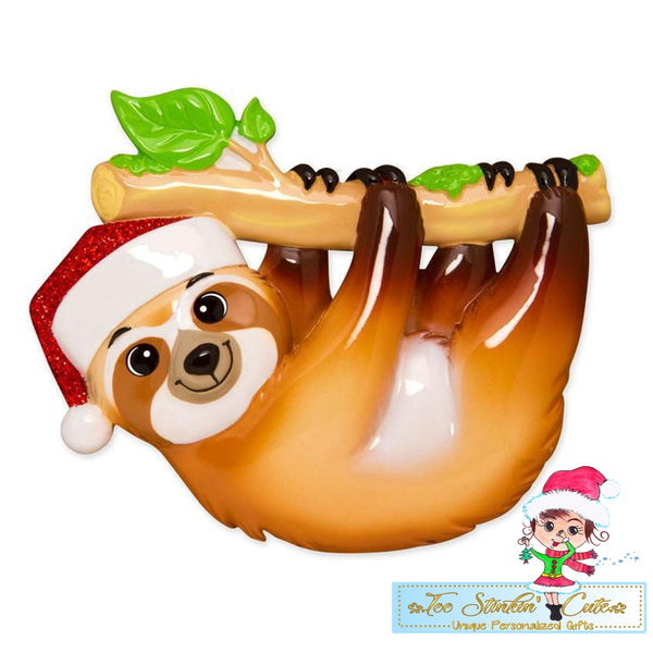 Sloth Personalized Christmas Ornament