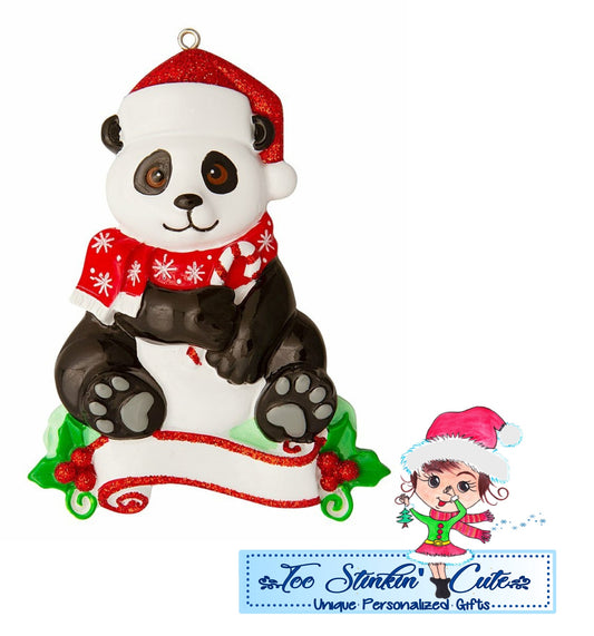 Panda Personalized Christmas Ornament|Panda Ornament|Panda Christmas Tree|Panda Bear Ornament|Red Panda Ornament|Black Panda Ornament
