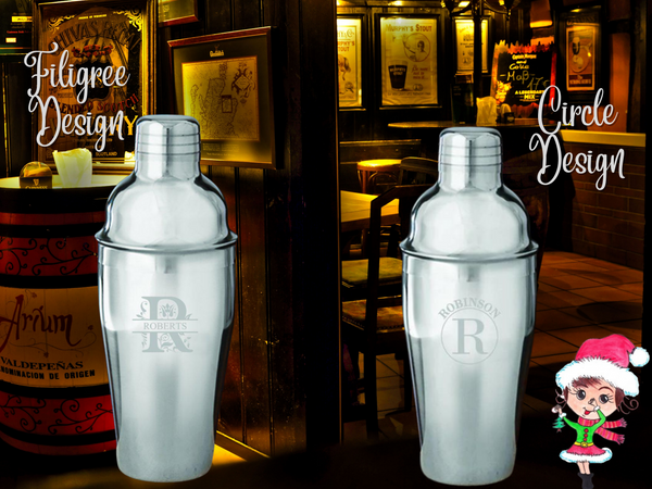 Personalized Stainless Steel 16oz Cocktail Shaker
