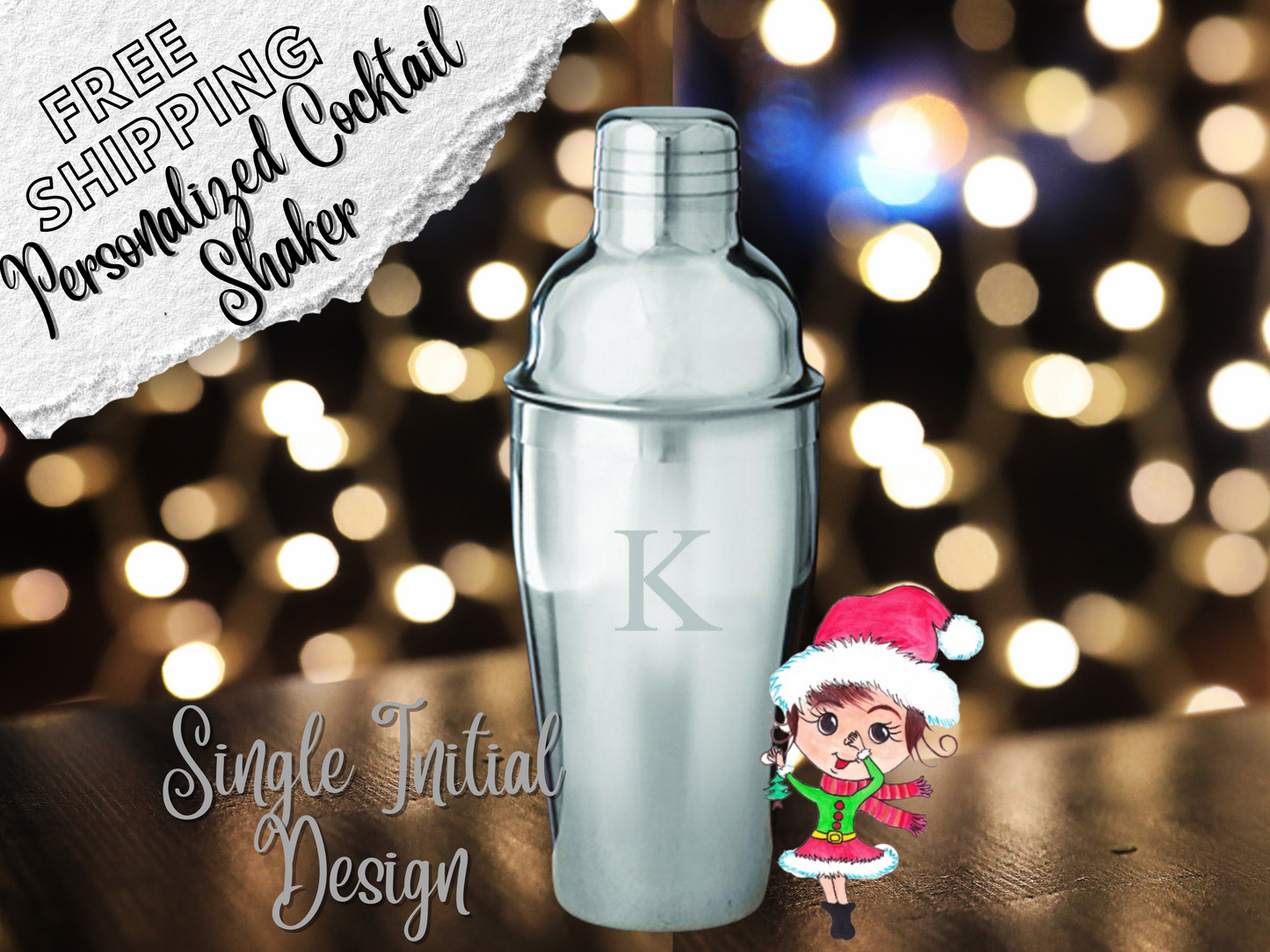 16oz Cocktail Shaker Personalized Stainless Steel