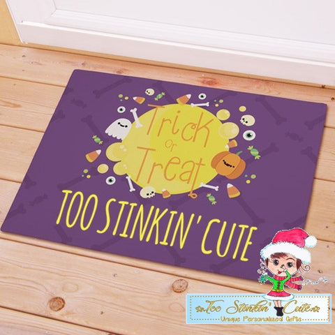 Personalized Ghosts Pumpkins Bones Trick or Treat Doormat