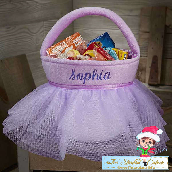 Princess Tutu Personalized Halloween Trick or Treat Basket