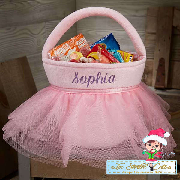 Princess Tutu Personalized Halloween Trick or Treat Basket