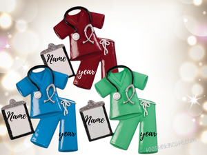 Scrubs/ Nurse/ Medical/ RN/CPN/NP Doctor Personalized Christmas Ornament