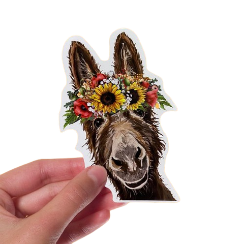 Sunflower Donkey Sticker