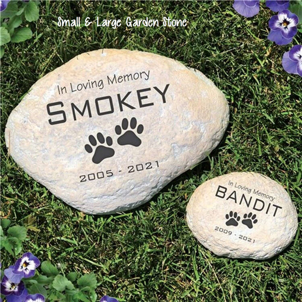 Sympathy Pet Garden Stone/Personalized Pet Memorial Stone