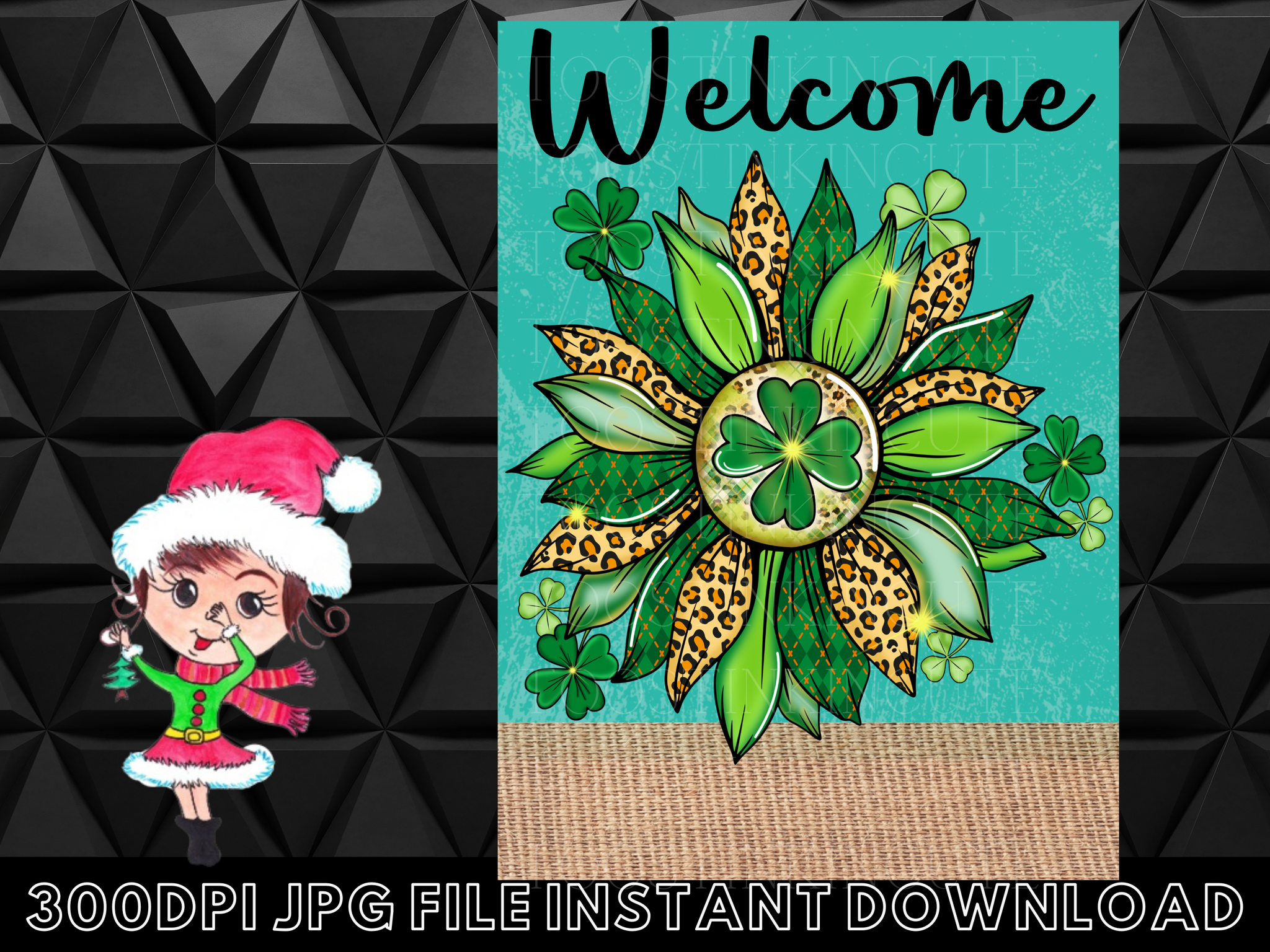 St Patricks Day Garden Flag Digital Download|JPG Instant download|St Patricks Day Graphic File|Patricks Day Design|Patricks Day Download DTF