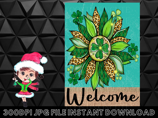 St Patricks Day Garden Flag Digital Download|JPG Instant download|St Patricks Day Graphic File|Patricks Day Sublimation|Patricks Day DTF