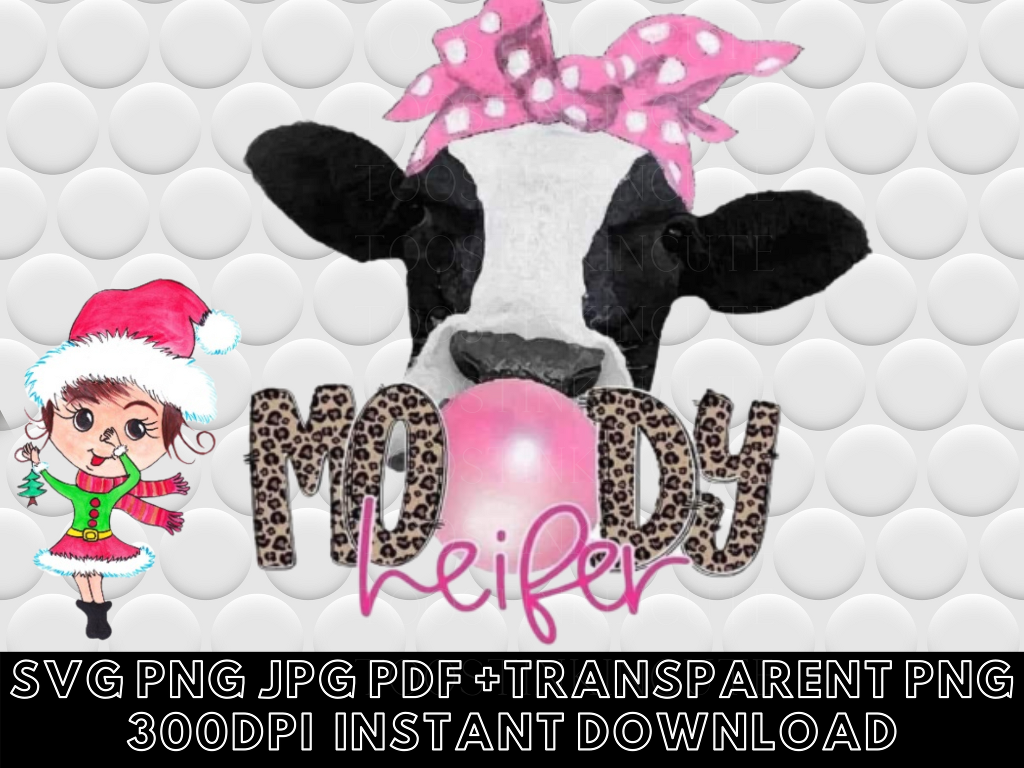 Moody Bubblegum Heifer Cow Digital Download|JPG PNG Instant download|Graphic File|Cow Png Sublimation dtf|Farmhouse Moody Cow Clipart Jpg