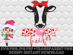 Moody Heifer Cow Digital Download|JPG PNG Instant download|Graphic File|Funny Cow Sublimation|Bubblegum Cow Graphic Jpg Instant Download