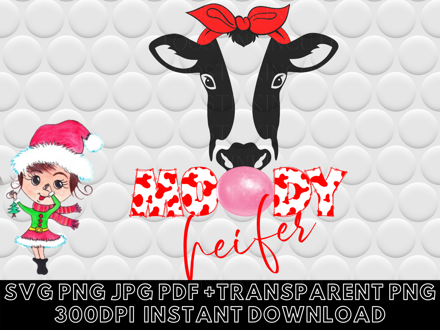 Red Moody Heifer Cow Kitchen Towel Digital Download|JPG PNG Instant download|Graphic File|Dish Towel Sublimation|Farmhouse Moody Cow Clipart