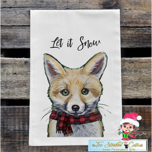 Winter Fox Flour Sack Towel/ Tea Towel