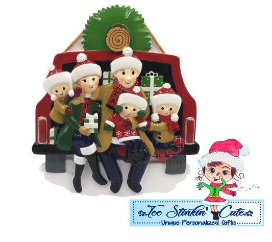 Christmas Tree Family of 5 Personalized Christmas Ornament|Family Ornament|Christmas Tree Ornament|Cut Tree Lot|Family Christmas Tree