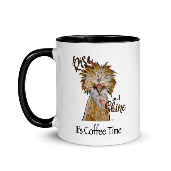 Rise & Shine It's Coffee Time Chicken Mug