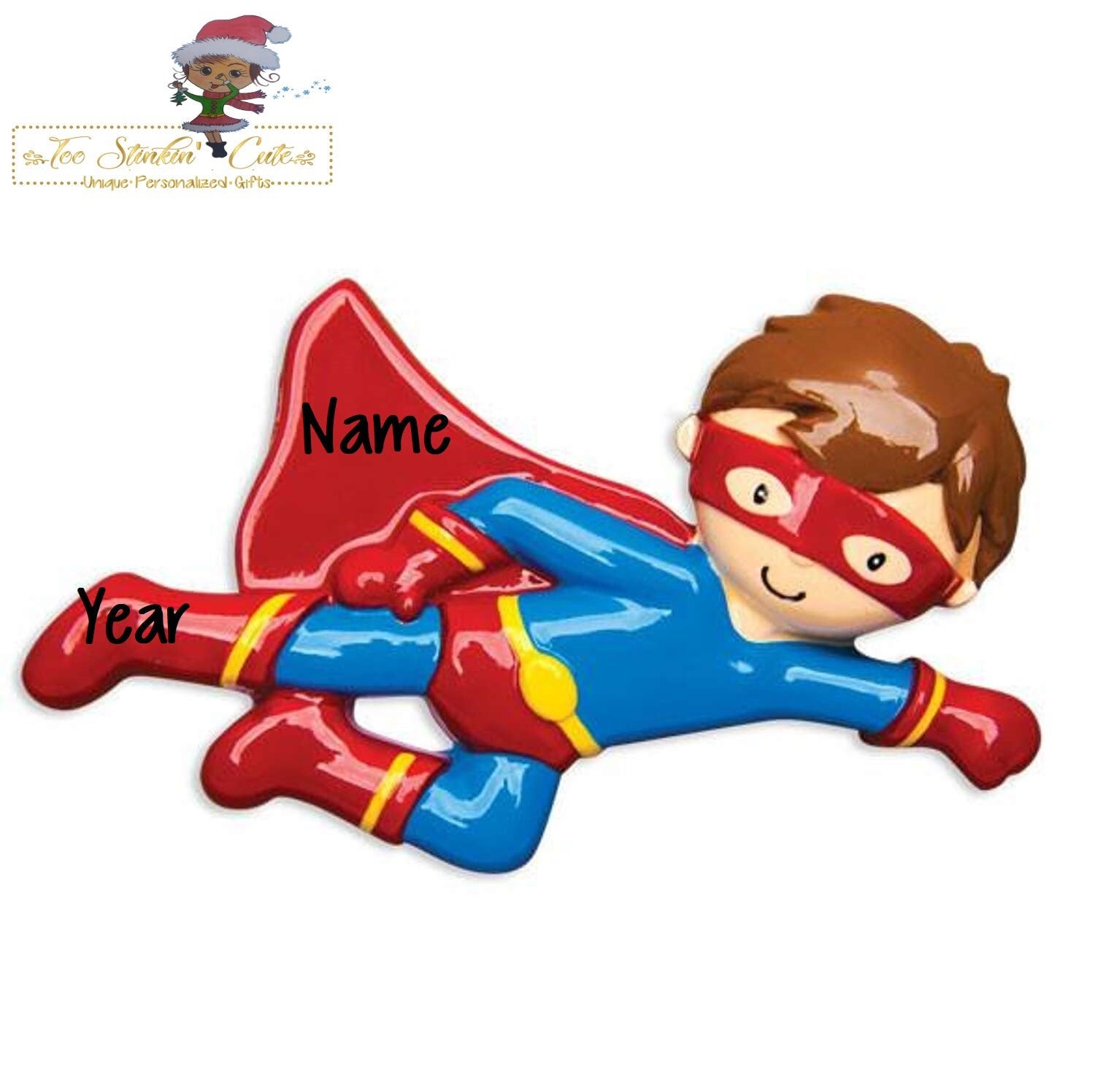 Christmas Ornament Super hero Boy/ Kids/ Child/ Play Personalized! + Free Shipping!
