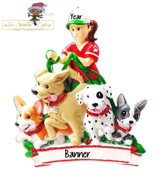 Christmas Ornament Dog Walker/ Pet Lover/ Sitter/ Helper - Personalized + Free Shipping!