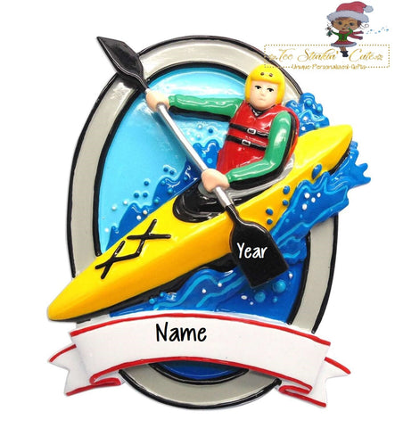 Personalized Christmas Ornament Kayak/ Outdoors/ Water/ /Men/ Women/ Vacation/ Paddling/ River + Free Shipping!