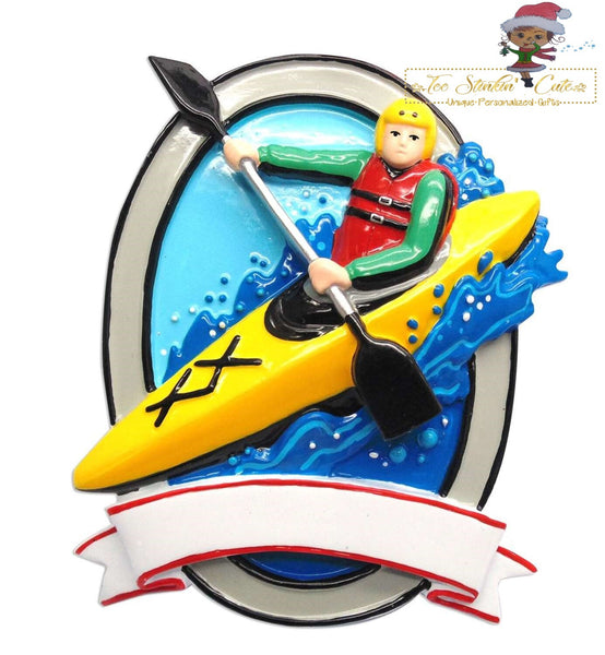 Personalized Christmas Ornament Kayak/ Outdoors/ Water/ /Men/ Women/ Vacation/ Paddling/ River + Free Shipping!