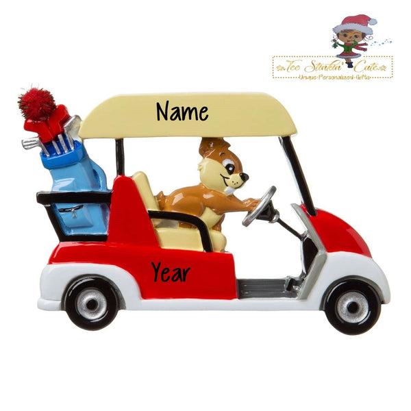 Christmas Ornament Golf Cart/ Golfer/ Gopher/ Men- Personalized + Free Shipping!