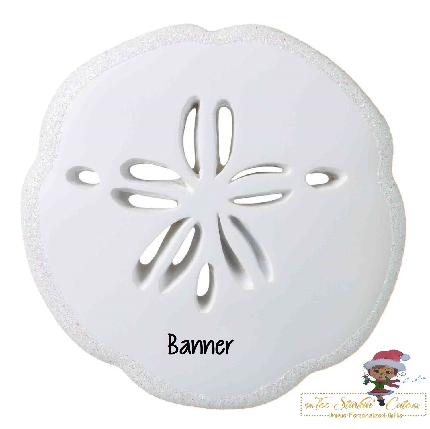 Personalized Christmas Ornament Beach Sand Dollar + Free Shipping!/ Ocean/ Vacation/ Summer Island