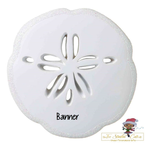 Personalized Christmas Ornament Beach Sand Dollar + Free Shipping!/ Ocean/ Vacation/ Summer Island