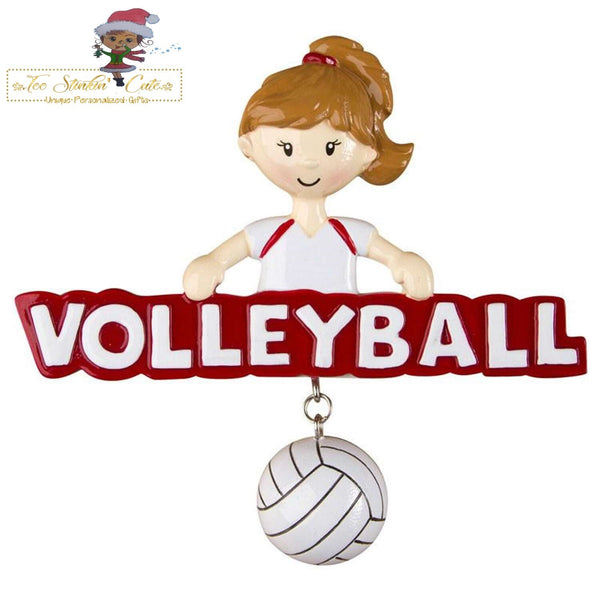 Christmas Ornament Volleyball/ Girls/ Sports - Personalized + Free Shipping!