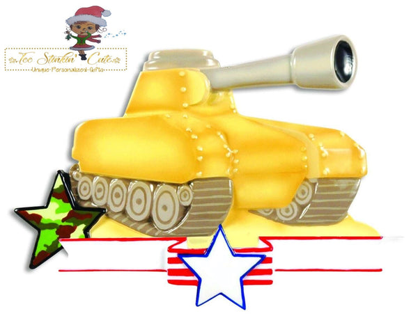 Christmas Ornament Army Tank/ Military/ Troop- Personalized + Free Shipping!