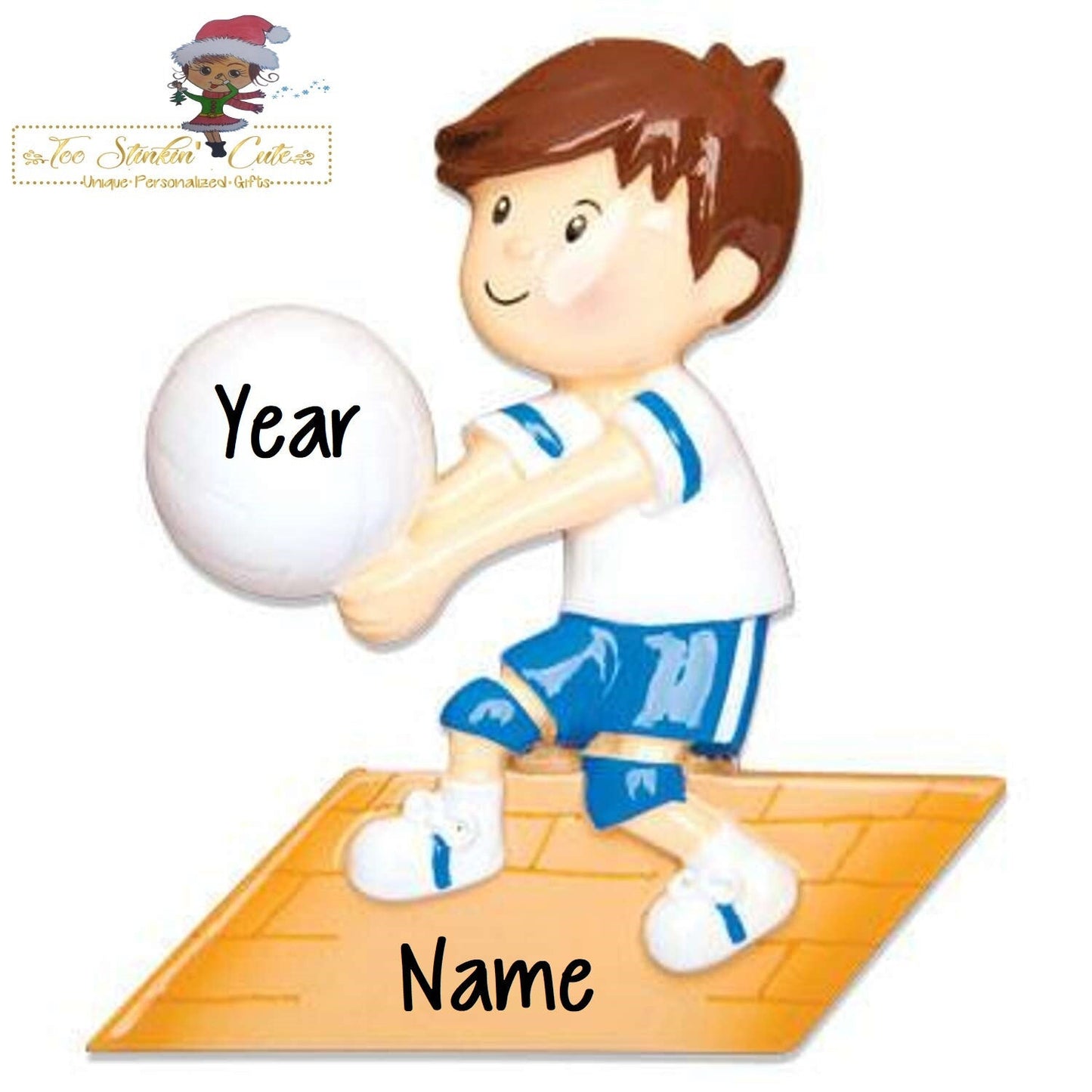 Christmas Ornament Boys Volleyball/ Sports/ Athletic- Personalized + Free Shipping!