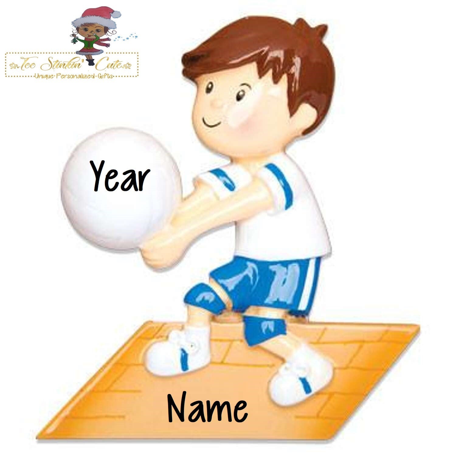Christmas Ornament Boys Volleyball/ Sports/ Athletic- Personalized + Free Shipping!