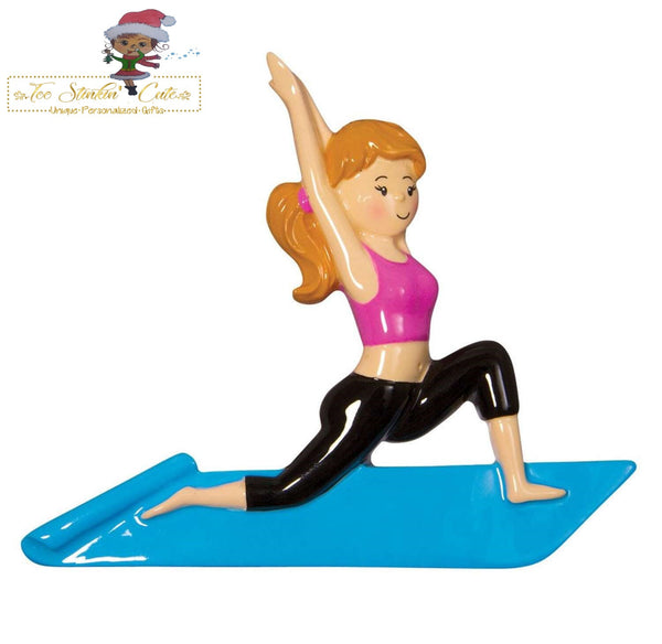 Personalized Christmas Ornament Workout Yoga Girl/ Weight/ Gym/ Exercise + Free Shipping!