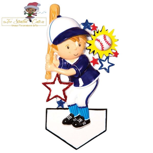 Personalized Christmas Ornament Baseball/ Boys/ Sports/ Kids/ Play/ Game + Free Shipping!