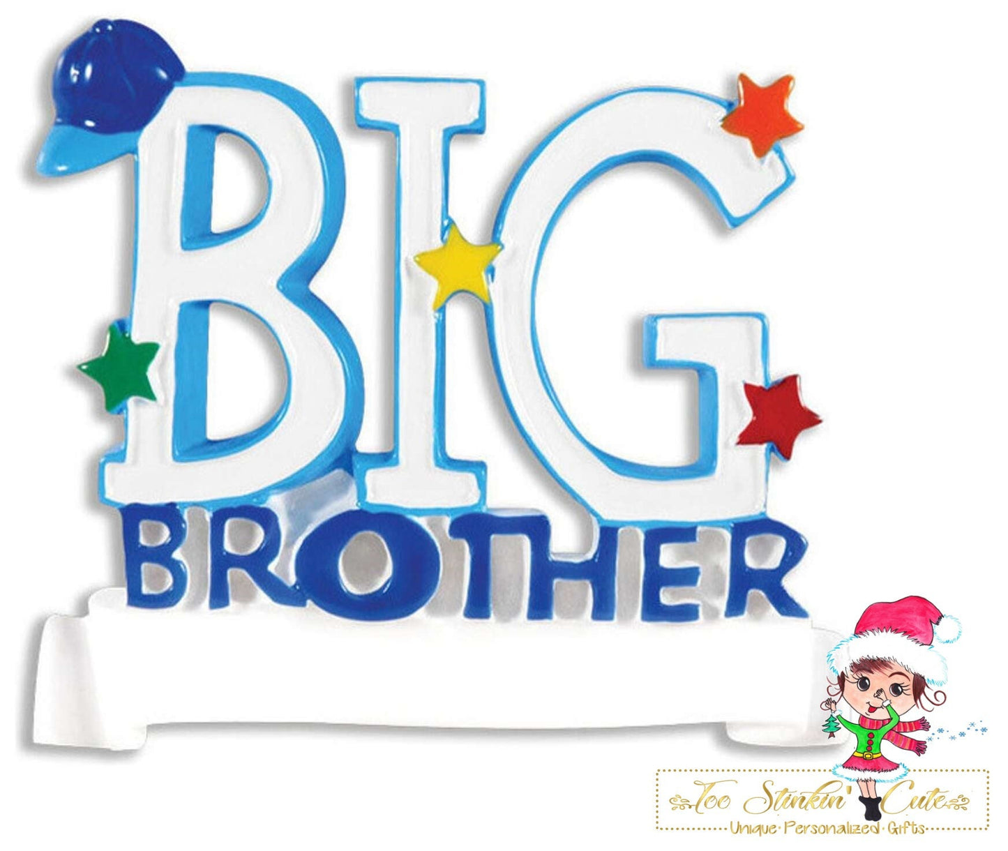 Christmas Ornament Big Brother/ Sibling/ New Baby/ Newborn/ Child - Personalized + Free Shipping!