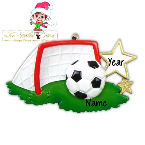 Personalized Christmas Ornament Soccer Goal/ Boys/Girls/ Sports/ Kids/ Play/ Game + Free Shipping!